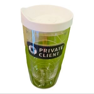 Tervis Tumber 16 oz with White Adjustable Lid Chase Private Client Logo clear
